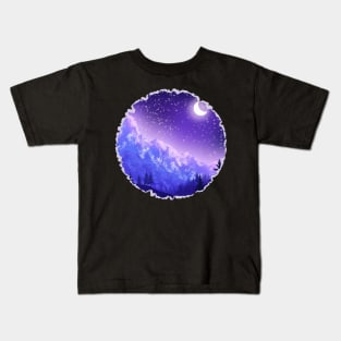 Night Mountains Kids T-Shirt